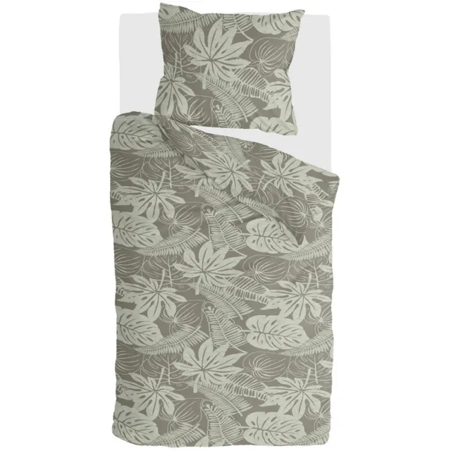 BYRKLUND Dekbedovertrek Joep - 140x220 - 80% Polyester / 20% Katoen - Taupe / Kaki