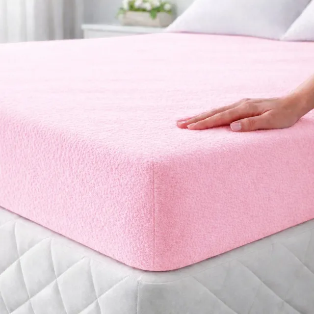 bedlin Hoeslaken Molton (warm/winter) - Tweepersoons 160 x 200 cm - roos
