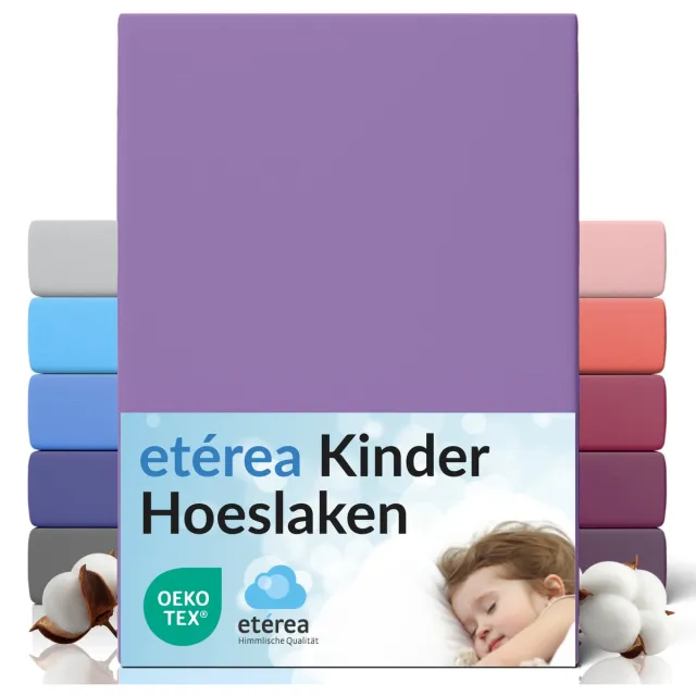 etérea Himmlische Qualität etérea Jersey Hoeslaken 80x160 - 80x180 cm Oekotex Made in Green - 100% katoen - Violet