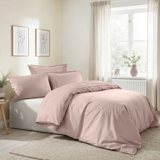 L'essentiel Maison Dekbedovertrekset – Dusty Rose – Katoen (Ranforce)
