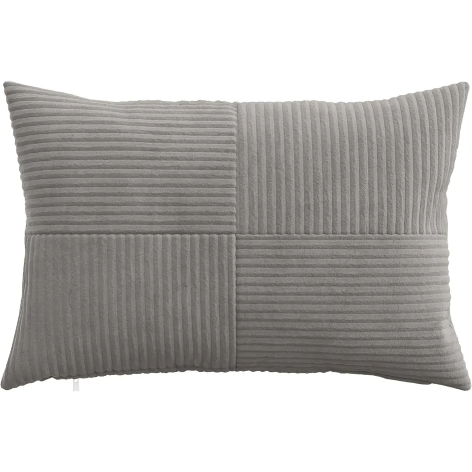 vidaXL Kussensloop 2 st ALMELO Lichtgrijs 30 x 50 cm corduroy