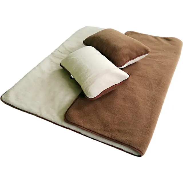 OnceDoce® Dekbed 100% Wol - Dubbelzijdig - Puur Australische Merino & Kamelen Wol Blend – Premium Wollen Deken OnceDoce® 2 x 450 g/m² - Warm Ademend Zacht – Woolmark ® Keurmerk - Wasbaar – 140x200cm wit bruin
