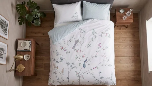 Pip Studio Bamboo Blossom dekbedovertrek - Tweepersoons - 200 x 200/220 cm - Wit