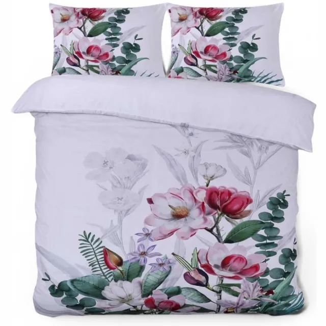 Husch Dekbedovertrek Marlous - 200x200/220 - Bloemen - Multi/Wit