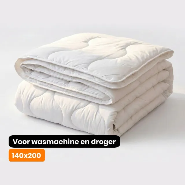 AirSleeperz Luxe Microvezel Dekbed 140x200 cm - Wasbaar Dekbed - All Year Dekbed - Anti-allergisch & Ademend - Hotelkwaliteit - Wit