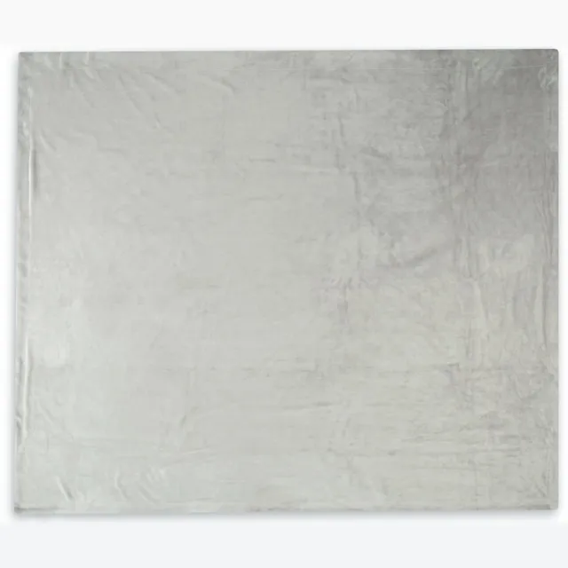 Hanche HIP Plaid 130x160 cm - Effen Grijs Polyvelvet - Zacht en Glanzend - Oeko-Tex Gecertificeerd