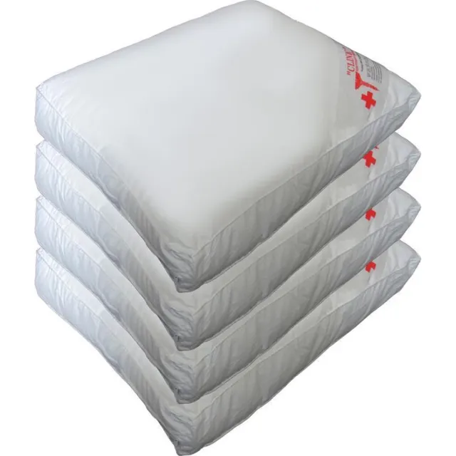 Clinic FF Clinic Fysio Fit Hoofdkussen Set (4 Stuks) - Boxkussen - Dreampearls - 50x60x10 cm - Wit