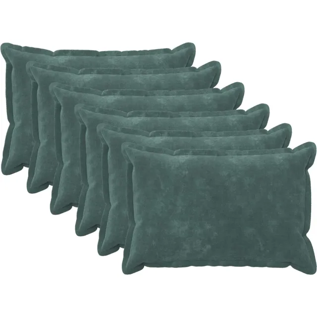 vidaXL Kussensloop 6 st HOUTEN Zee blauw 50 x 75 cm Microfiber Fleece