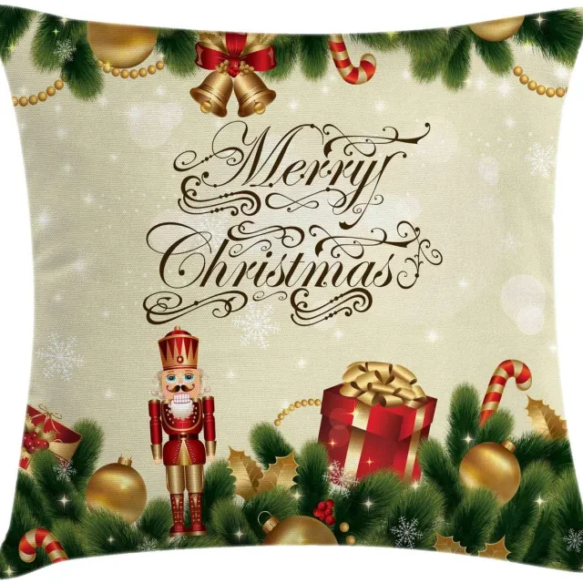 ABAKUHAUS Kerstkussenhoes – 45x45 cm – beide zijden bedrukt – multicolor