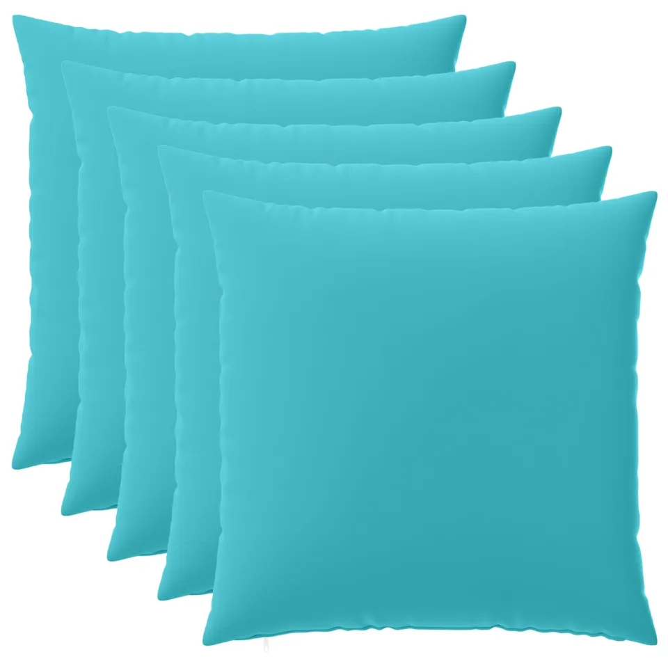 vidaXL Kussensloop 6 st HEERLEN Turquoise 65 x 65 cm Polyester