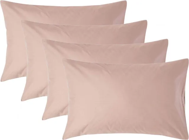 Homescapes Luxe Satijn Kussensloop 50x75 cm – Beige – Set van 4 – 100% Egyptisch Katoen Satijn – Draaddichtheid 1000