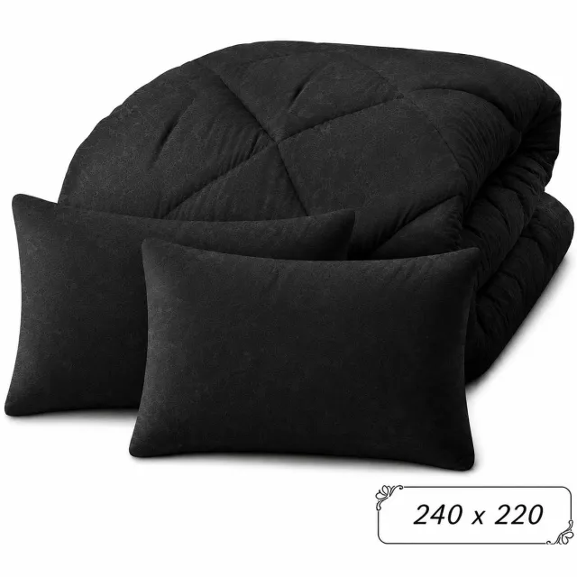 Roden Blue Dekbedset - 240x220 - inclusief 2 Kussenslopen - Zwart - Hotelkwaliteit - Zacht, Warm, Ademend - All Season - Wasbaar