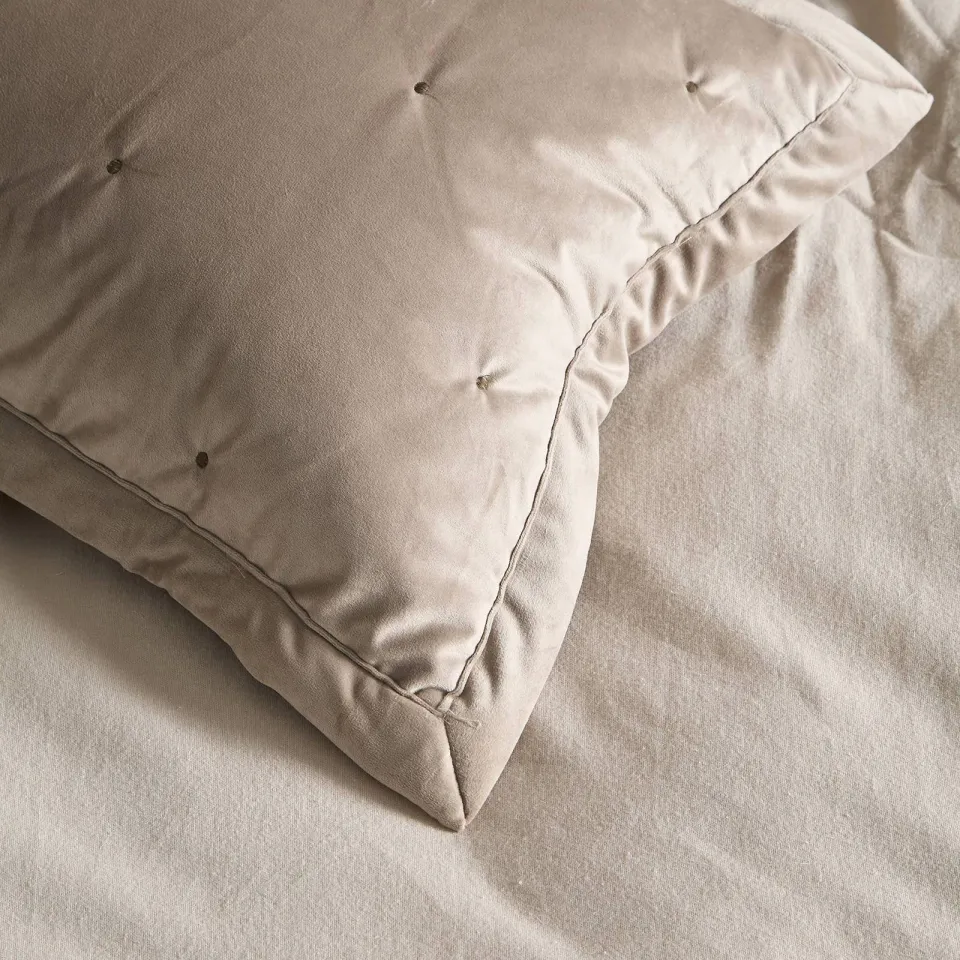 NOUS Living velvet kussensloop taupe