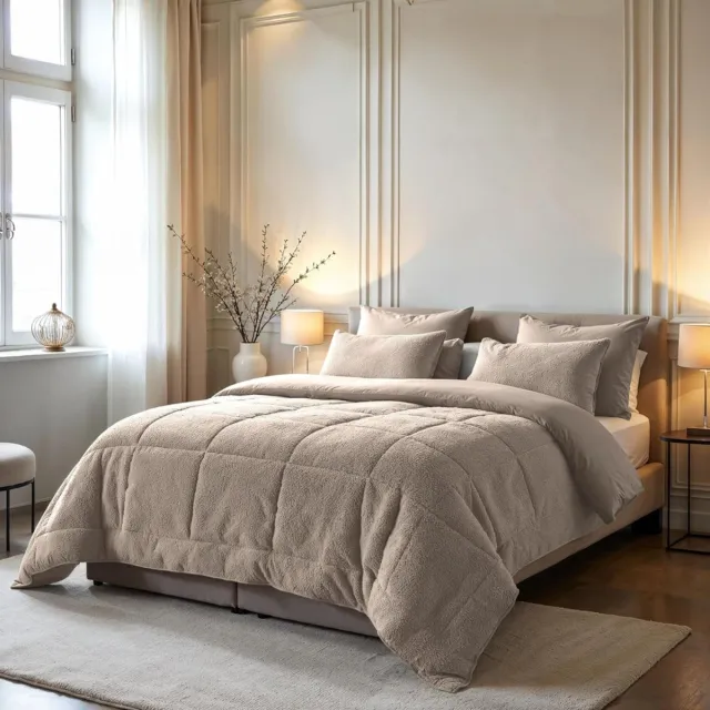 Gtb Dekbed 200x200 - Dekbedovertrek 200x200 Tweepersoons - Zomerdekbed - Taupe - 200cm x 200cm x 4cm