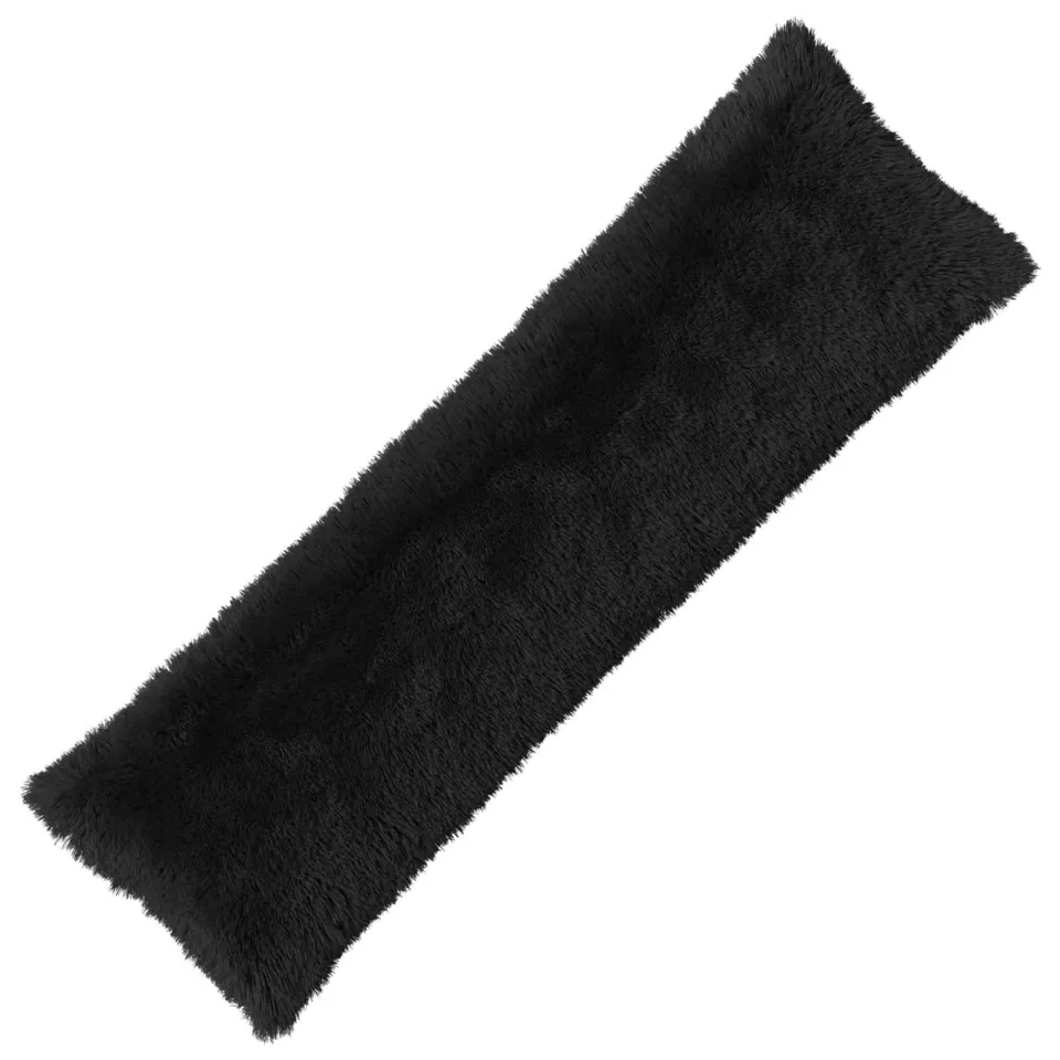 vidaXL Kussensloop HEERLEN Zwart 40 x 145 cm PV Fleece, foto 3