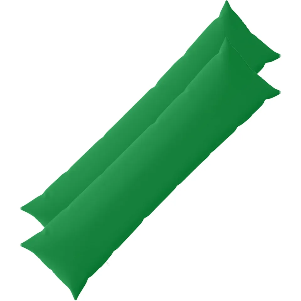 vidaXL Kussensloop 2 st HEERLEN Groen 40 x 145 cm Polyester