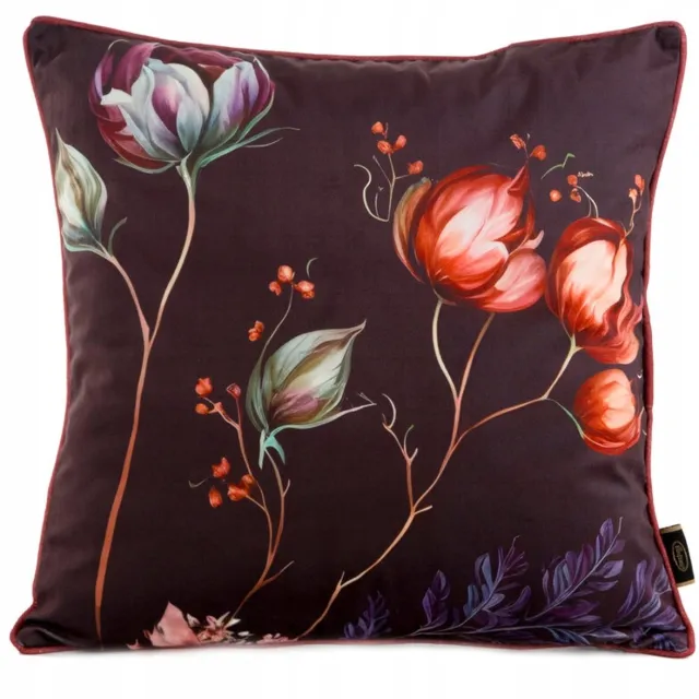 Eurofirany Decoratieve Kussenhoes Fluweel 45x45cm - Bordeaux Rood