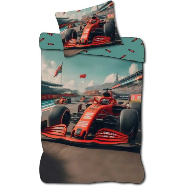 Brandmac Dekbedovertrek - Formule 1 - Rood Meerkleurig