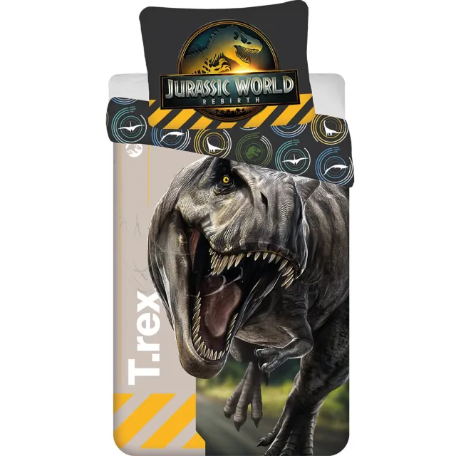 Jurassic World Dekbedovertrek T-Rex 140 x 200 cm - Katoen Multicolor