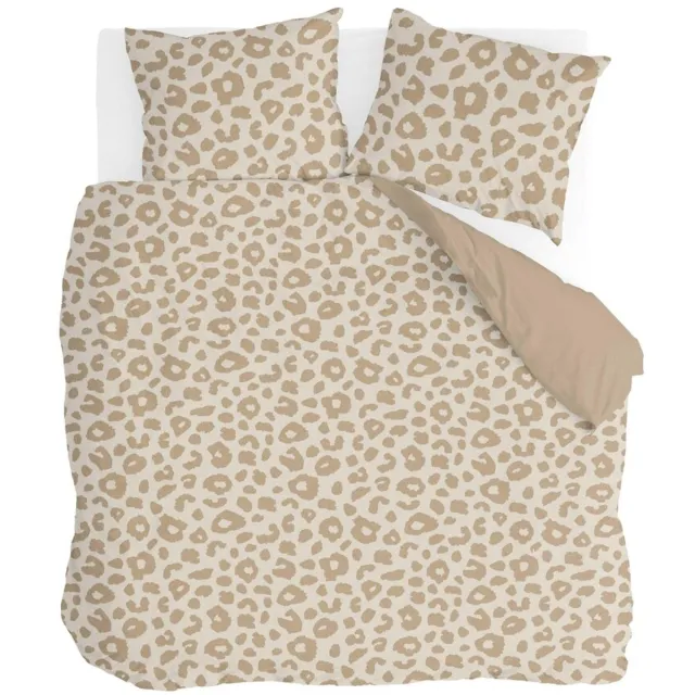 BYRKLUND Dekbedovertrek Animal Spots - 240x220 - 100% Polyester - Bruin / Grijs