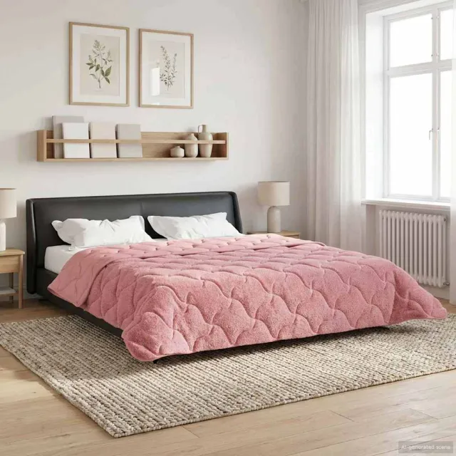 vidaXL Winter Dekbed 200 x 200 cm Winter Roze Ademend, foto 2