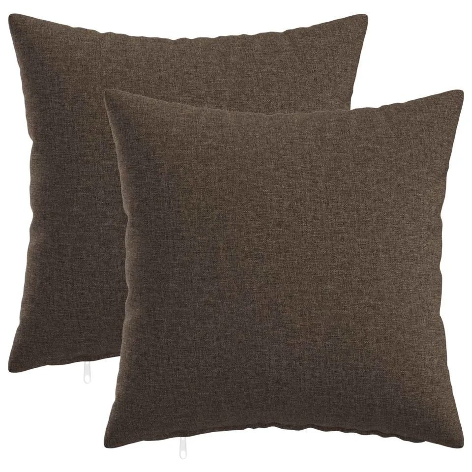 vidaXL Kussensloop 2 st HEERLEN Taupe 45 x 45 cm Stof, foto 3