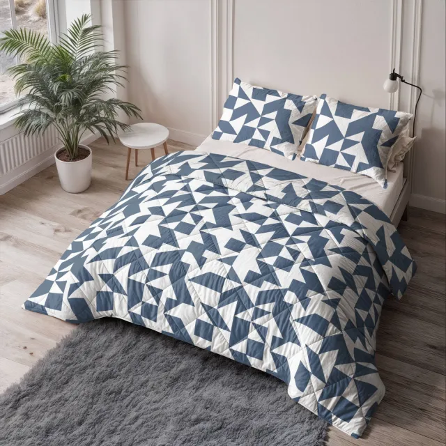 Sleeptime dekbed zonder overtrek met kussensloop Lazy Blauw
