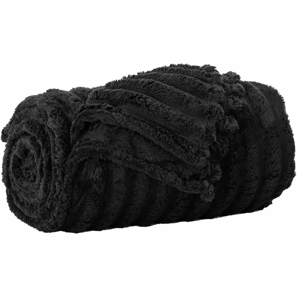 vidaXL plaid Zwart 270 x 240 cm 1,83 kg Fleece