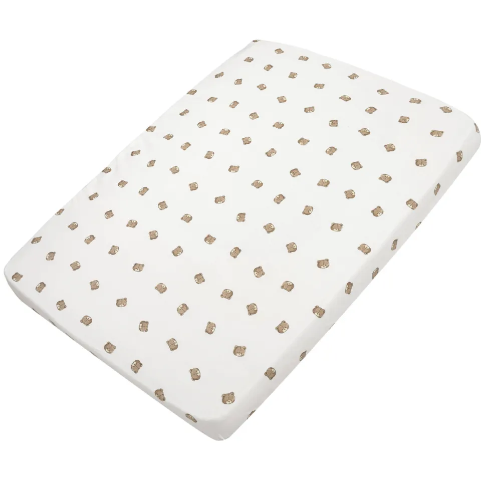 Meyco rechthoekige katoenen boxhoeslaken met dierenprint 95x75 cm - meerkleurig Multi