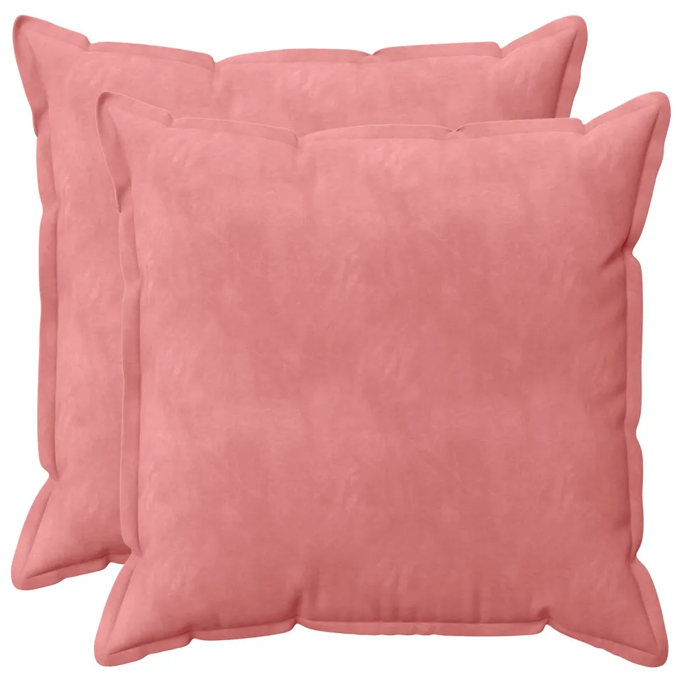 vidaXL Kussensloop 2 st HOUTEN Roze 55 x 55 cm fluweel, foto 3