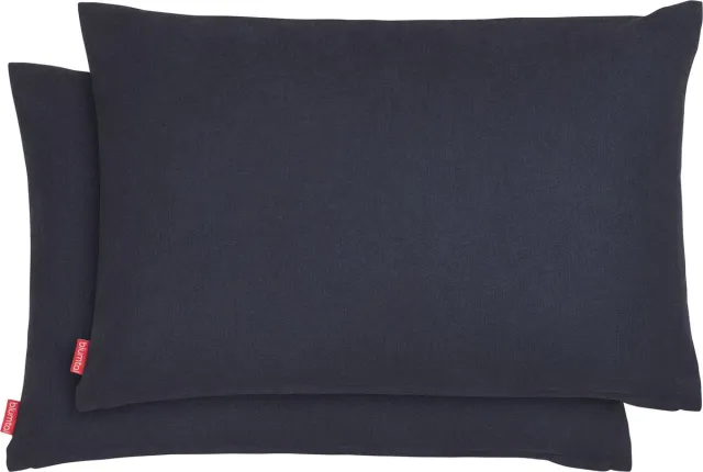 Blumtal Chenille Kussenslopen - Set van 2 - Zacht en met Blinde Rits - Kussenhoes 40 x 60, Dark Ocean Blue - Blauw