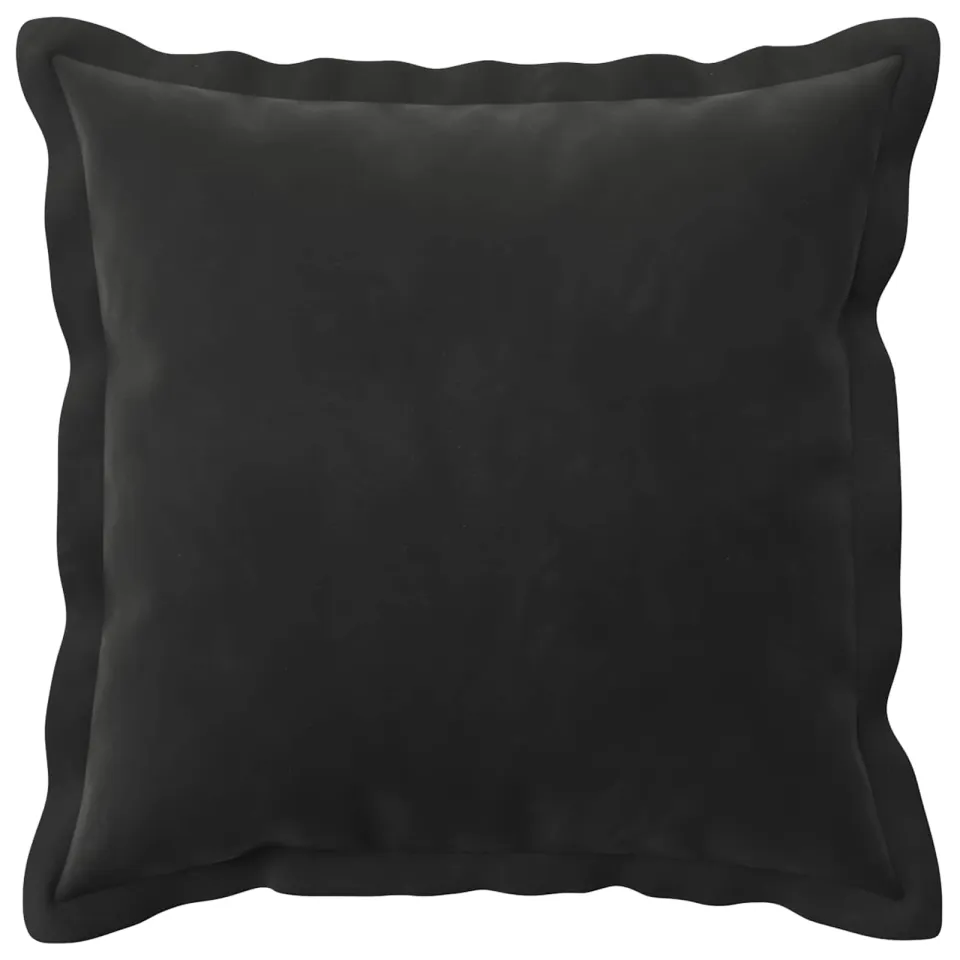 vidaXL Kussensloop 6 st HOUTEN Zwart 45 x 45 cm Fluweel
