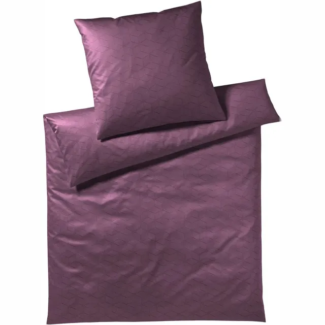Joop! Vision Dekbedovertrek 155x220 cm & Kussensloop 80x80 cm - Glanzend Pruim