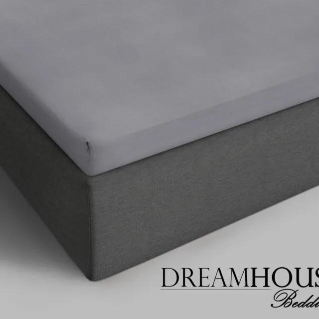 Dreamhouse Bedding - Topper Hoeslaken - Katoen - Lits-Jumeaux - 160x220 cm - Grijs