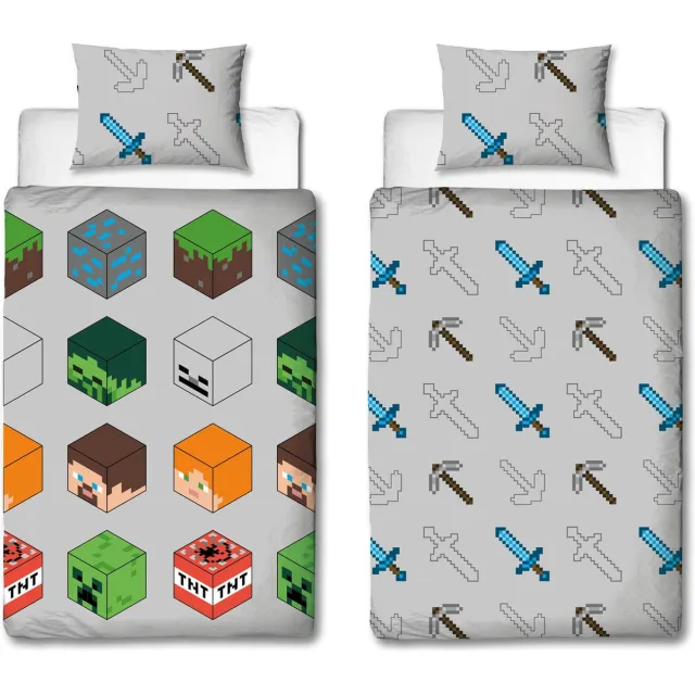 Minecraft Dekbedovertrek Meerkleurig