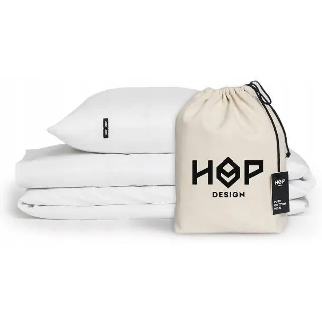 HOP Design Dekbedovertrek 200x200cm Wit Katoen