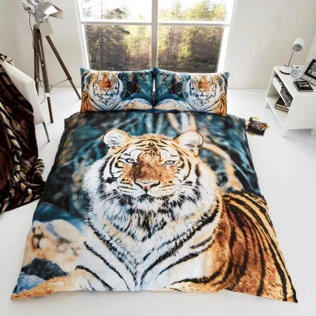 Famanu Dekbedovertrekset tweepersoons 3D wildlife polyester katoen Meerkleurig