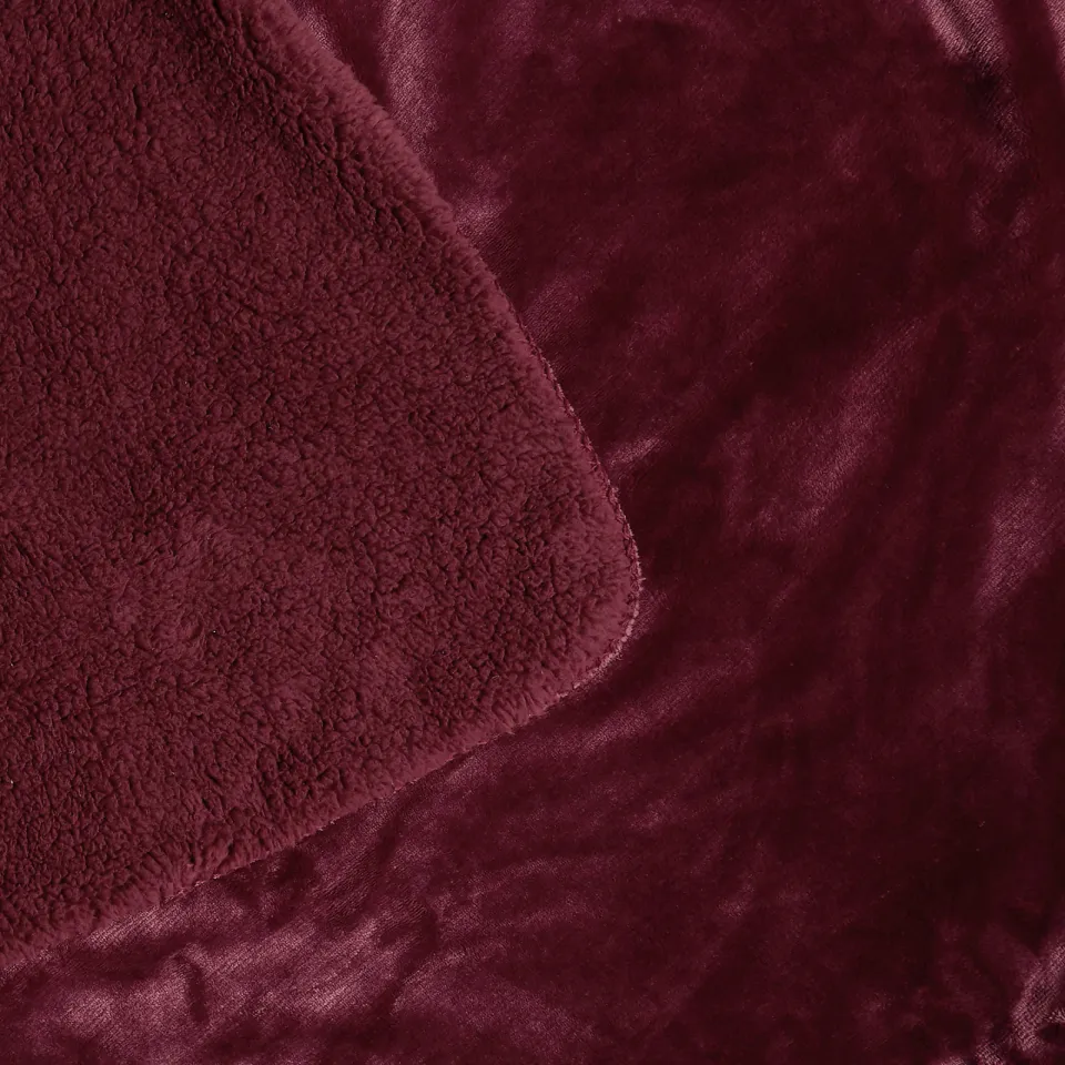 NOUS Living Bidar plaid bordeauxrood, foto 5