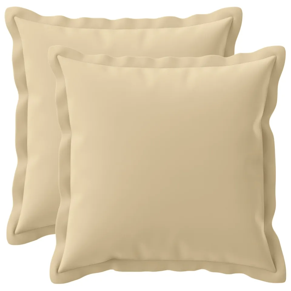 vidaXL Kussensloop 2 st HOUTEN Beige 30 x 30 cm Polyester, foto 3