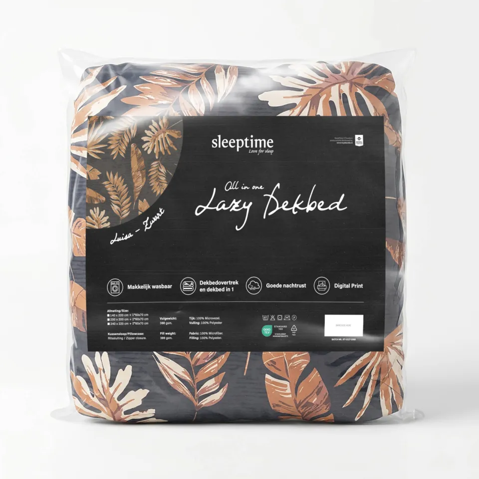 Sleeptime Lazy synthetisch dekbed zonder overtrek - zwart, foto 5