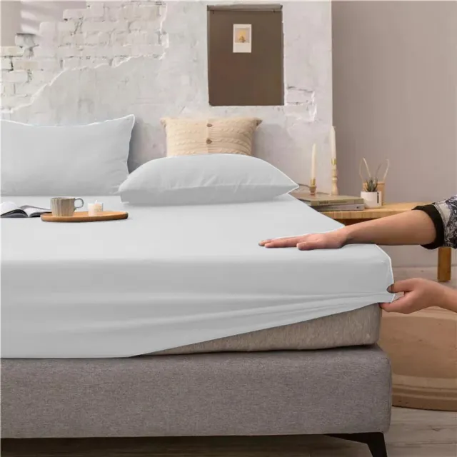 bedlin Hoeslaken - 100% zachte Katoen - 140 x 200 cm - Hoge hoeken - Ook Boxspring - Wit