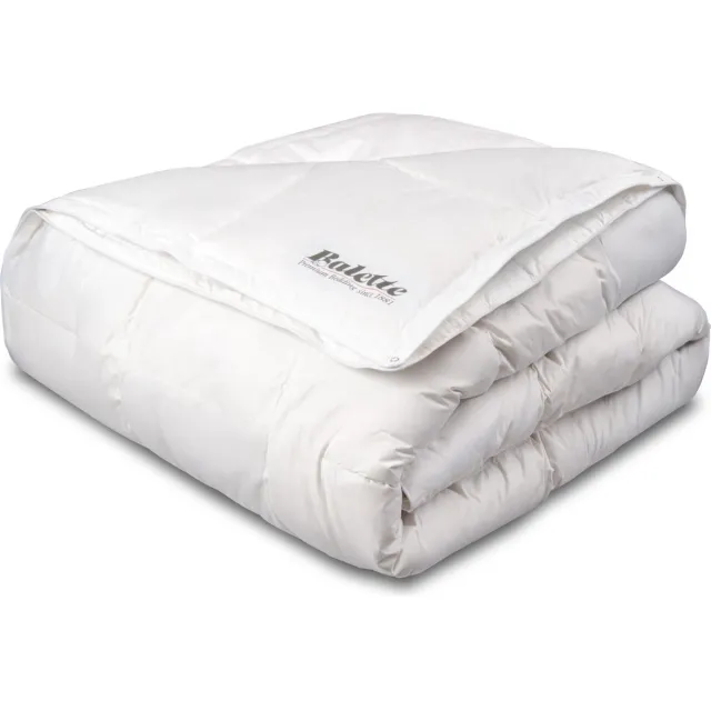 Balette Silver 4-Seizoenen Donsdekbed - 140x220 - Eenpersoons - 2-Delig met Drukknopen - Dons & Veren Dekbed - Anti Huisstofmijt & Allergiee (NOMITE) - Warmteklasse 1, 3 & 4 - Zomer & Winterdekbed Wit