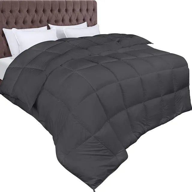 Sleeptime dekbedovertrek Pom Pom Antraciet 200 x 220 cm