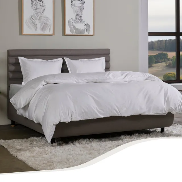 TEMPUR Home by TEMPUR® - Dekbedovertrek van katoensatijn - strijkvrij en droger geschikt - Wit - 260x240 cm - zonder kussensloop