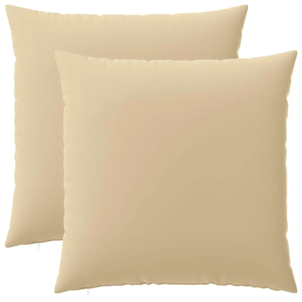vidaXL Kussensloop 2 st HEERLEN Beige 65 x 65 cm Polyester