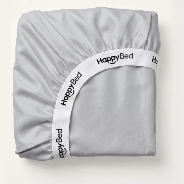Happybed Hoeslaken Grijs Hoeslaken - 100% katoen - 160/ - Onderlaken - Verfijnd jerseykatoen - Ademend katoen - Perfecte pasvorm
