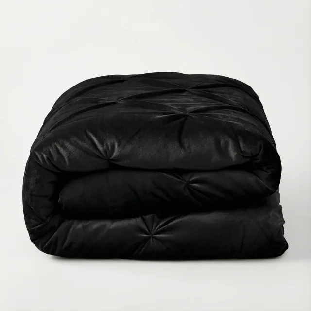 Sleeptime 2 in 1 Velvet Pintuck Dekbed zonder Overtrek - 140 x 200 cm - Zwart
