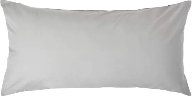 Unyqoos Zilvergrijze kussensloop van 100% Egyptisch katoen met ritssluiting 40x80 cm Zilvergrijs