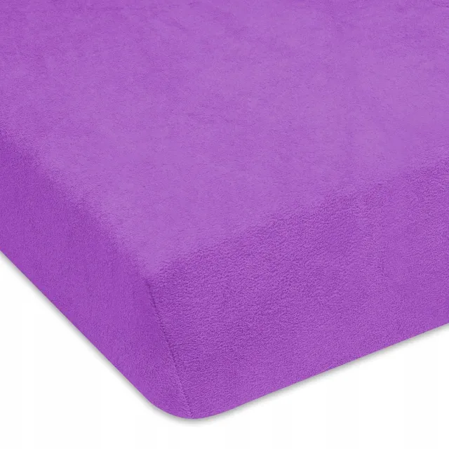 Designpremium Frotee Hoeslaken met Elastiek - Paars - 160x200 cm