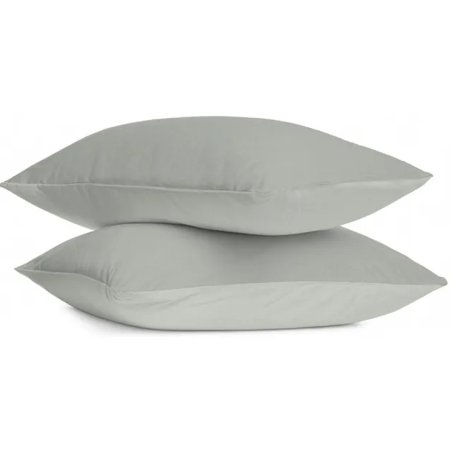 BYRKLUND Kussensloop Wash & Rest - 2x 60x70 - Groen - 100% Polyester